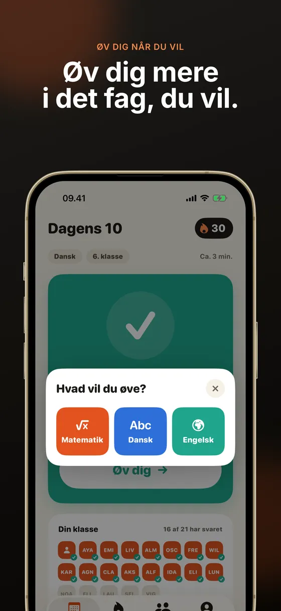 Øv dig mere i det fag, du vil
